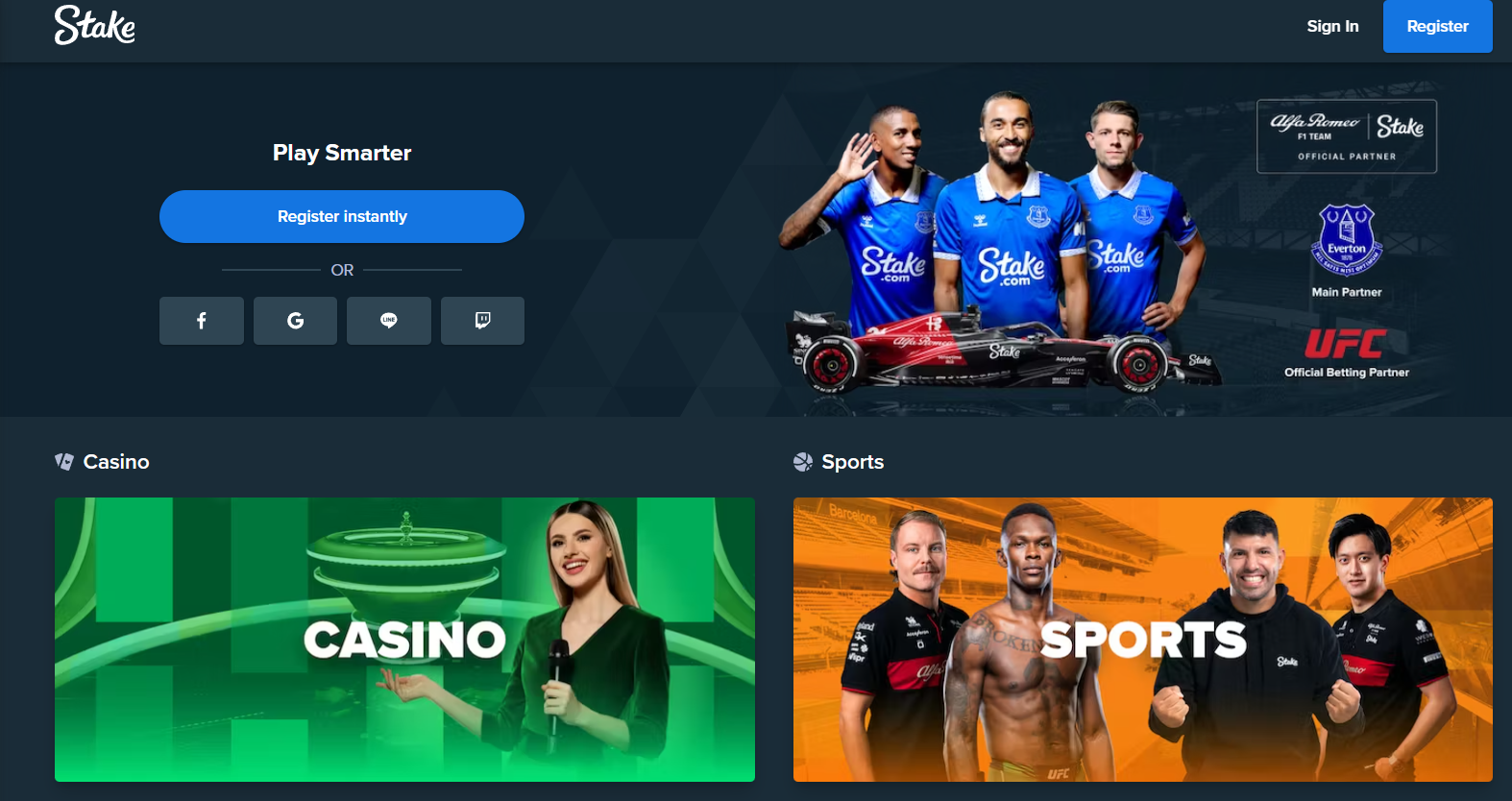 stake casino homepage