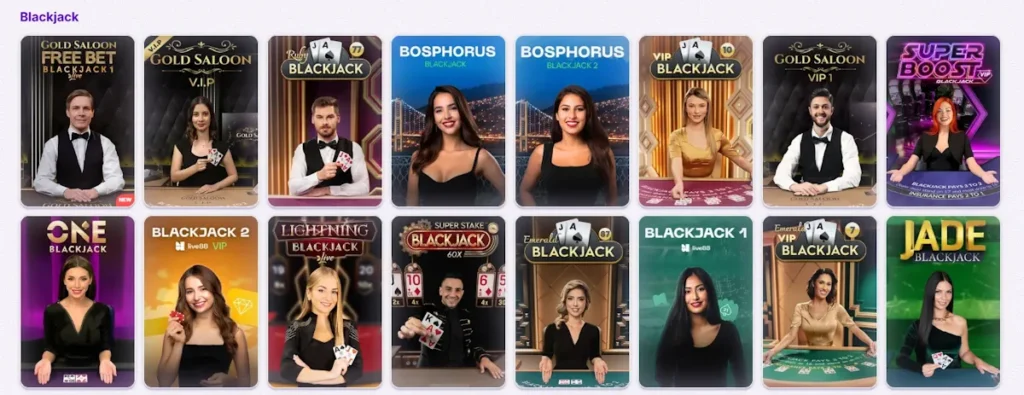 types blackjack