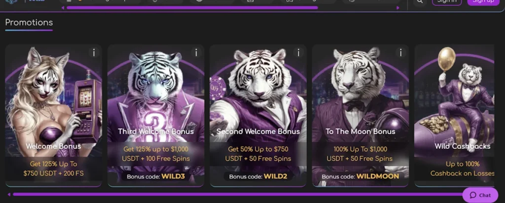 Cryptowild Casino Bonuses and Promotions