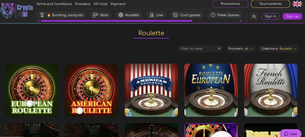 CryptoWild Slots roulette