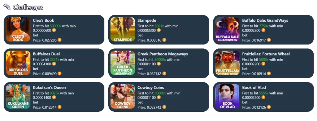 Wild.io Casino challenges