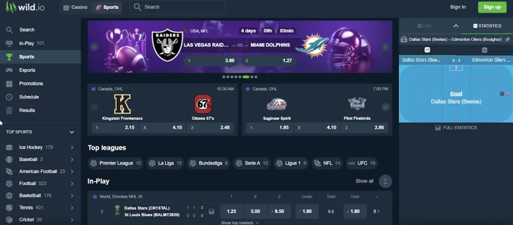 Wild.io Crypto Sportsbook