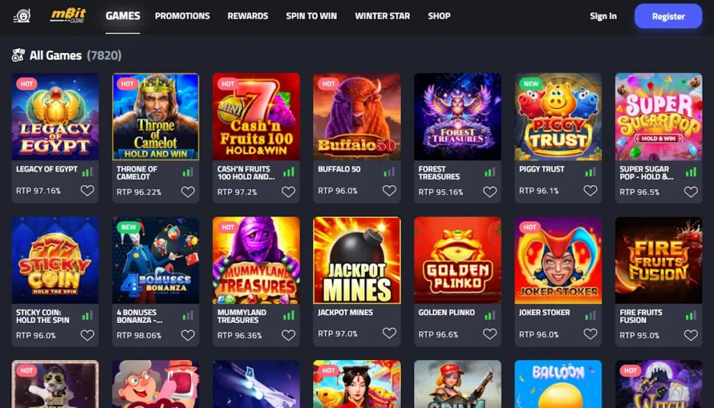 mbitcasino slots all games