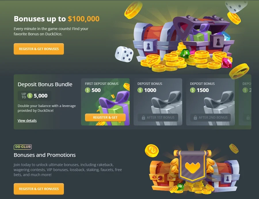 duckdice casino bonuses and promotions