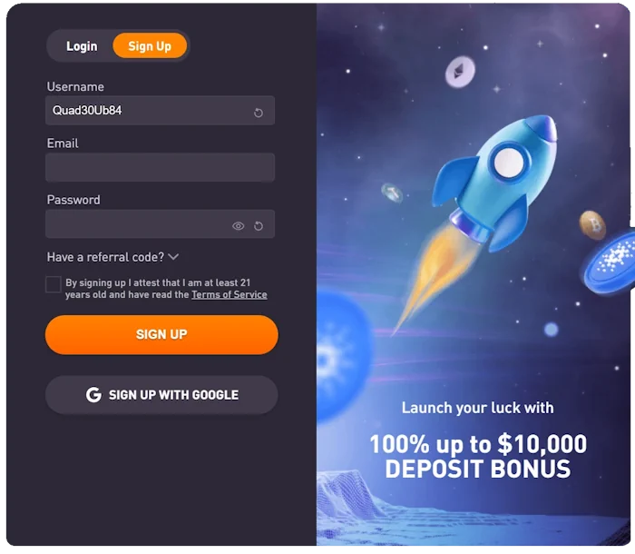 welcome bonus for registration Rocketpot Casino